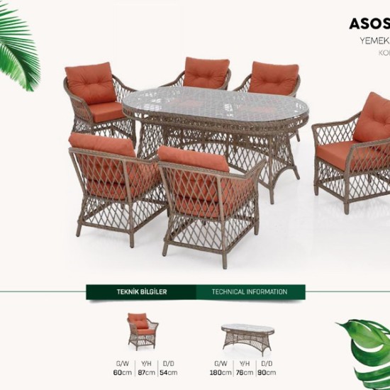 Asos 6'lı Yemek Takımı
