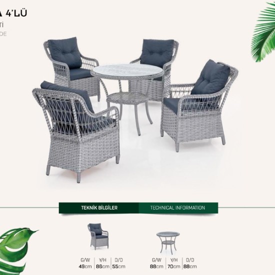Riva 4'lü Çay Seti