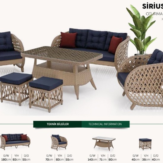 Sirius 3'lü Oturma Gurubu