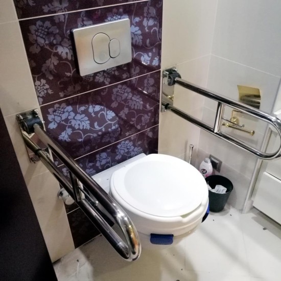 Engelli Tutunma Barı Tuvalet Kağıtlıklı Banyo Wc Küvet Paslanmaz